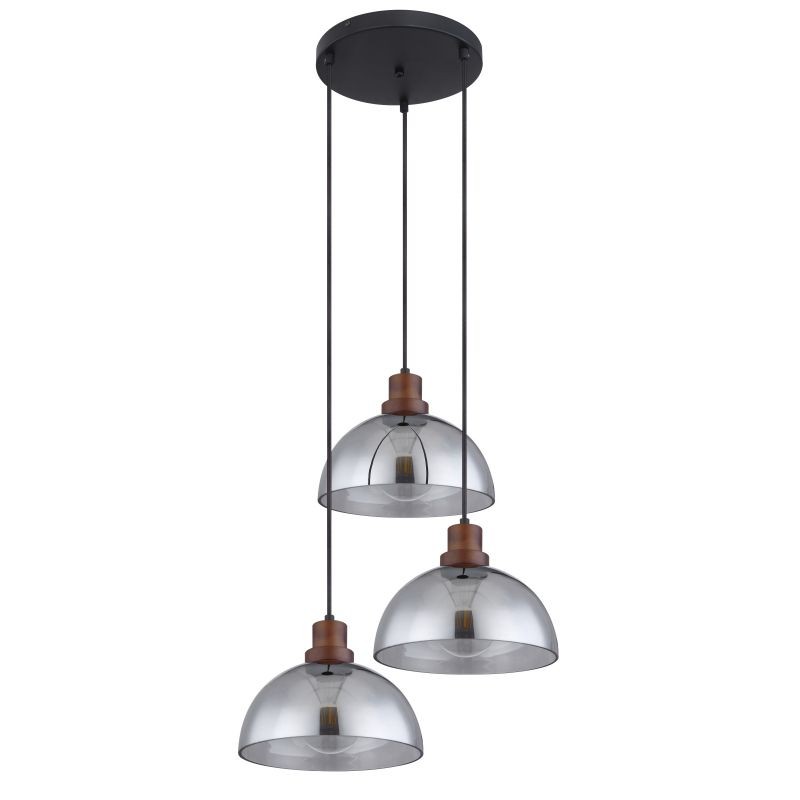 Lustra Cu 3 Pendule Design Modern Salsa Lemn