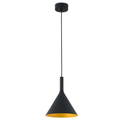 Pendul LED modern PAM-G large negru/auriu