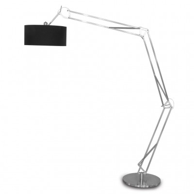 Lampadar MILANO/FXL/N, nickel/ abajur 60x30cm negru