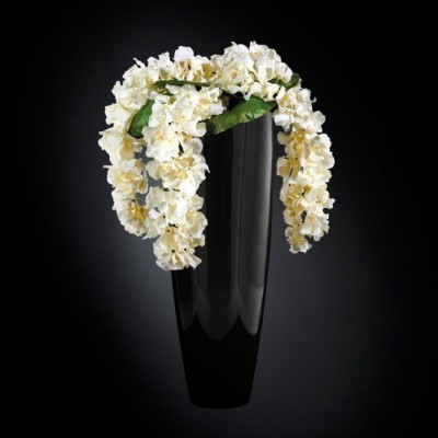 Aranjament floral OSLO IN SHINY VASE, negru 130cm