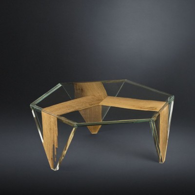 Masuta design Glass&Wood RUCHE VENEZIA