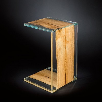 Masuta design Glass&Wood VENEZIA 40x40cm