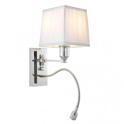 Aplica LUX cu reader LED Ellington nickel/ alb