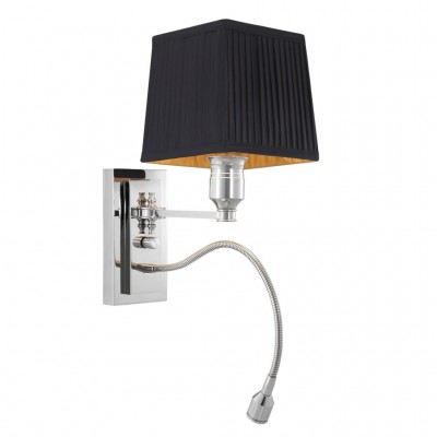 Aplica LUX cu reader LED Ellington nickel/ negru