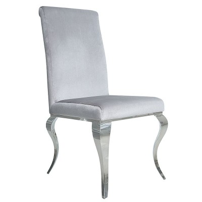 Set de 2 scaune Modern Barock gri/ argintiu