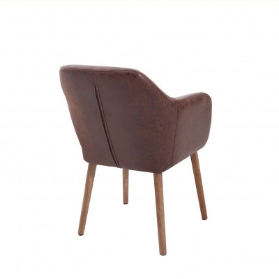 Scaun elegant, tapitat Supreme, maro vintage