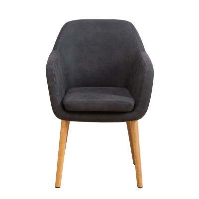 Scaun elegant, tapitat Supreme, gri vintage