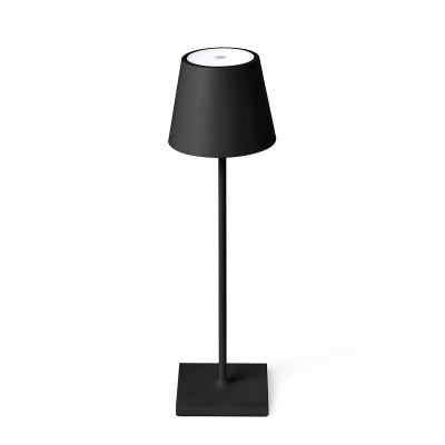 Lampa LED portabila iluminat exterior stil clasic TOC neagra