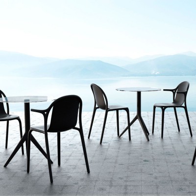 Set de 4 scaune cu brate de exterior / interior design modern premium BROOKLYN CHAIR with armrests