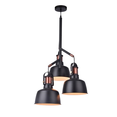 Lustra design industrial DARLING 3 negru