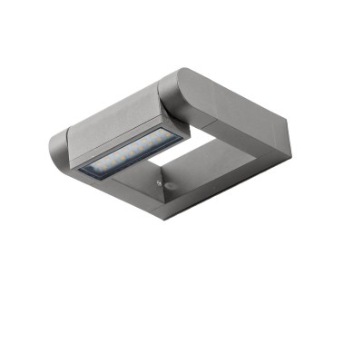 Aplica LED exterior moderna cu spot directionabil IP54 FRAME gri deschis