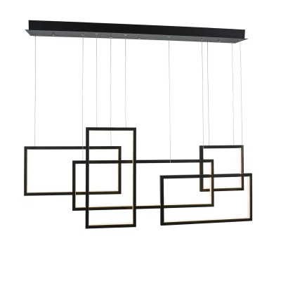 Lustra LED dimabila design modern Quadratus black