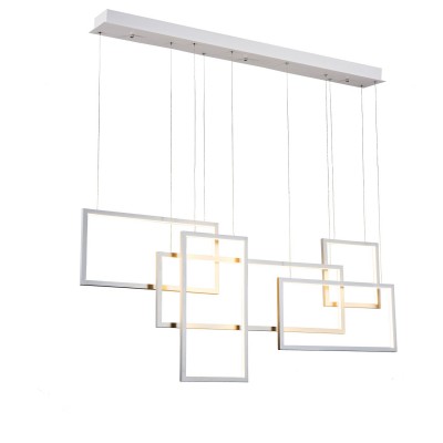 Lustra LED dimabila design modern Quadratus white