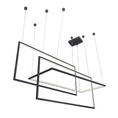 Lustra LED dimabila design modern Metric black