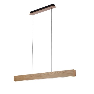 Lustra LED moderna design lemn natural Laria