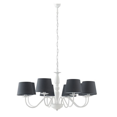 Candelabru stil clasic cu 8 brate FAVOLA alb/gri