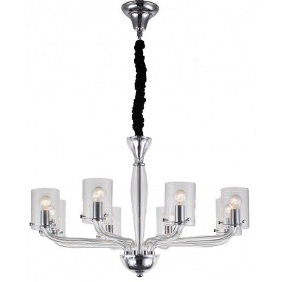 Candelabru cu 8 brate design modern Aurora, transparent