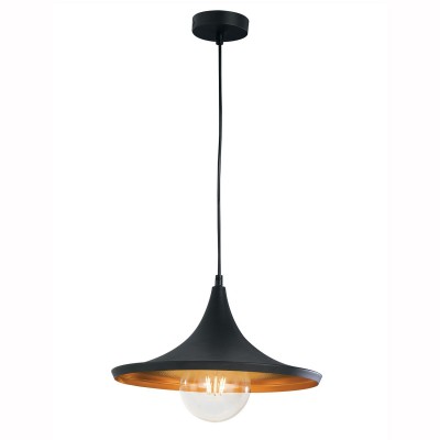 Pendul modern Broadway negru/ cupru