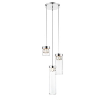 Lustra suspendata design modern Ø31cm GEM 3 crom