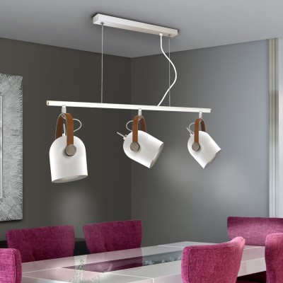 Lustra deosebita design vintage Adame 3 alb/argintiu
