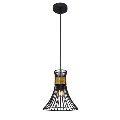 Pendul modern metalic negru-auriu diam. 22cm PURRA