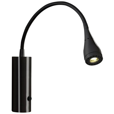 Aplica LED moderna cu brat flexibil Mento neagra