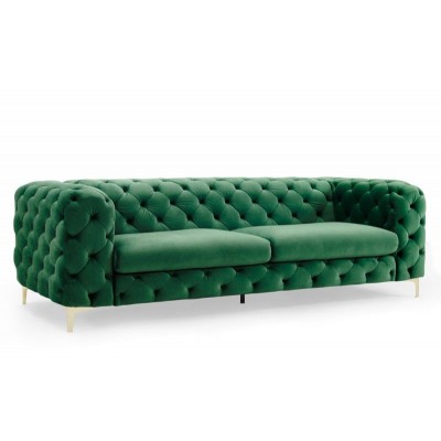 Canapea fixa eleganta Modern Barock 240cm, verde