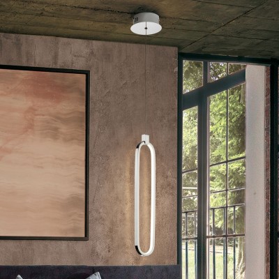 Pendul LED design ultra-modern Colette crom