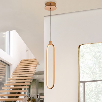 Pendul LED design ultra-modern Colette auriu roze