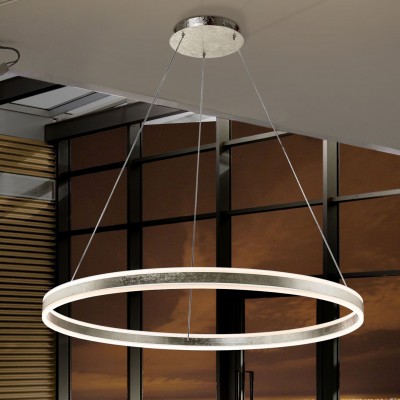 Lustra LED design modern circular Ø100cm Helia argintie