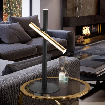 Lampa de masa LED design modern minimalist Varas negru/auriu