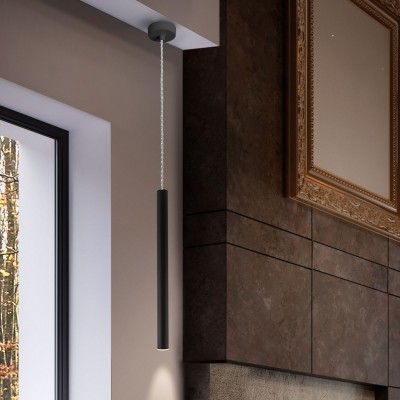 Pendul LED dimabil design modern minimalist Varas negru