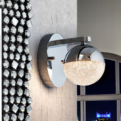 Aplica LED design modern Sphere crom