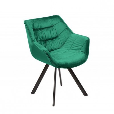 Scaun design retro Dutch Comfort, catifea verde smarald