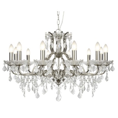 Candelabru stil clasic cu 12 brate Paris argintiu satin