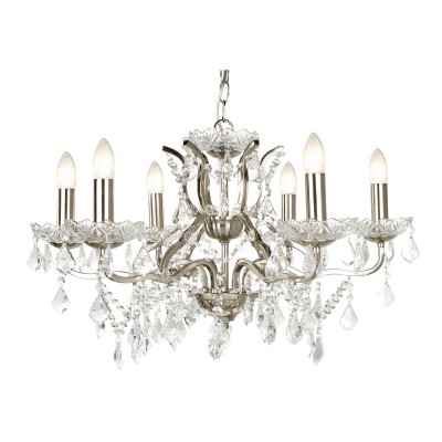 Candelabru stil clasic cu 6 brate Paris argintiu satin