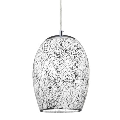 Pendul design modern Crackle alb mozaic