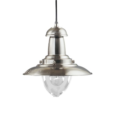 Lustra / Pendul stil industrial Fisherman argintiu satin