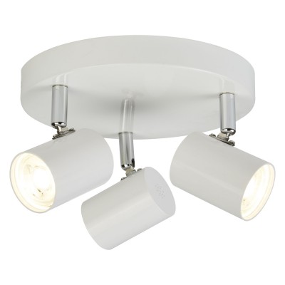 Plafoniera LED cu 3 spoturi directionabile Rollo alba