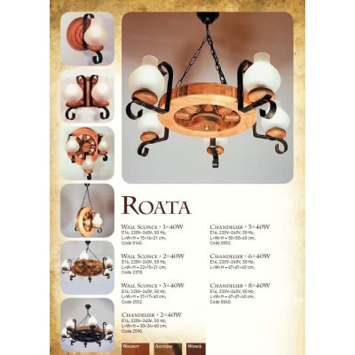 Candelabru rustic fabricat manual din lemn Roata