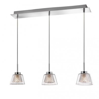 Lustra eleganta design modern cu 3 pendule Boccale