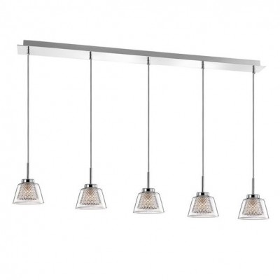 Lustra eleganta design modern cu 5 pendule Boccale