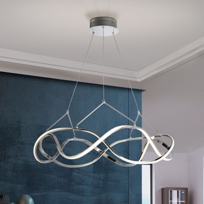 Lustra LED design ultra-modern Molly crom Ø80cm