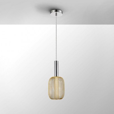 Pendul LED design modern Micron crom/auriu