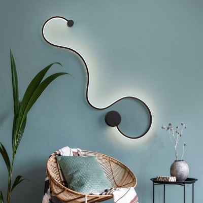 Aplica de perete LED design modern decorativ Grafos negru