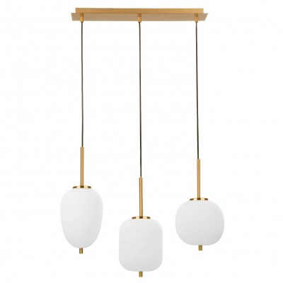 Lustra cu 3 pendule, design modern Lato