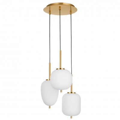 Lustra cu 3 pendule, design modern Lato