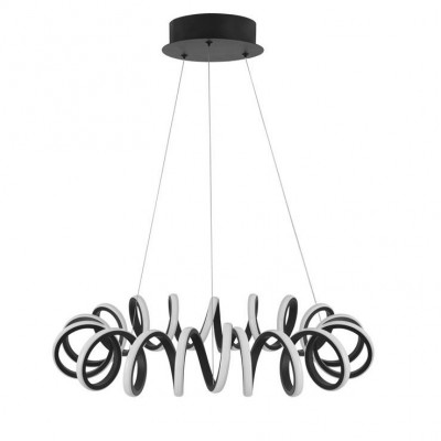 Lustra LED design modern spirala ZINIA negru