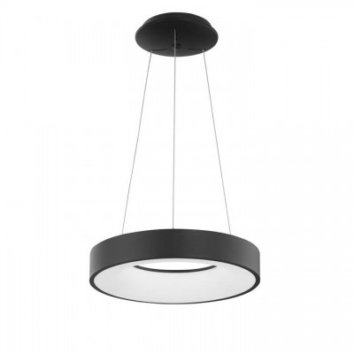 Lustra LED design modern circular RANDO THIN negru 3000K