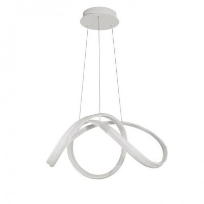 Lustra LED suspendata design modern TRUNO alba